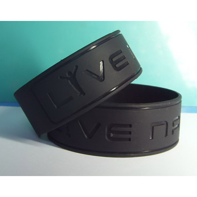 Debossed 1" Inch Custom Silicone Wristbands - 10 Days
