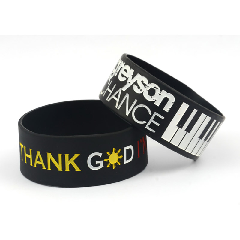 1" Inch Ink Injected Custom Silicone Wristband - 4 Days