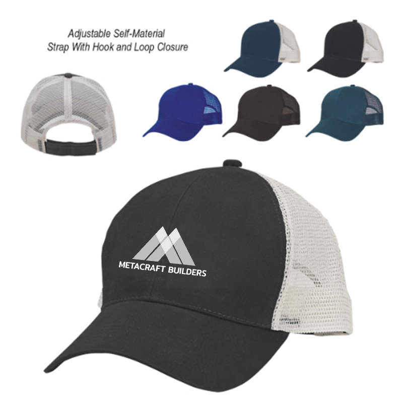 Affordable 100% Brushed Cotton Mesh Cap