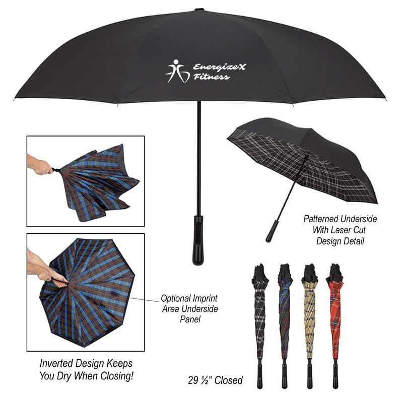 48" Arc Soho Tartan Inversion Umbrella