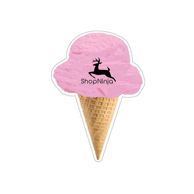 Ice Cream-Shaped Sticker