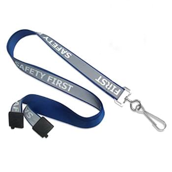 5/8" Safety First Reflective Lanyard