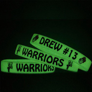 Glow In The Dark 1/2" Inch Ink Injected Custom Wristbands