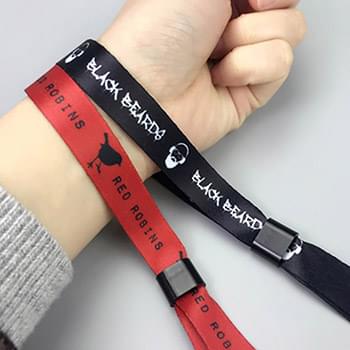 One Color Screen Printed Fabric Wristband