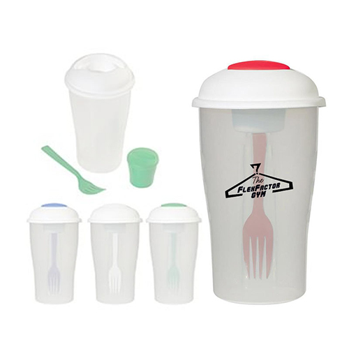 3-Piece Frosted Clear Salad Shaker Set