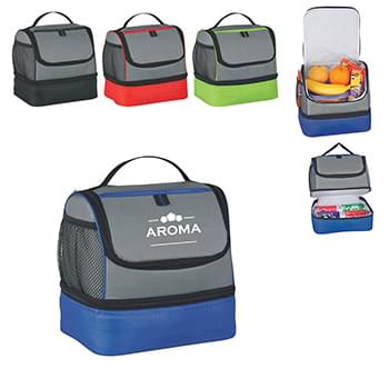 Insulated Lunch Bag with Two Compartments