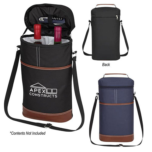 Continental Wine Cooler Bag - Embroidered