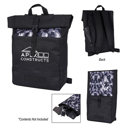 Camo Roll-Top Backpack