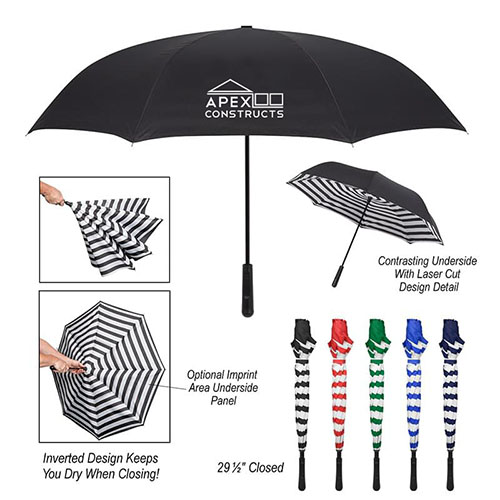 48" Arc Blanc Noir Inversion Umbrella