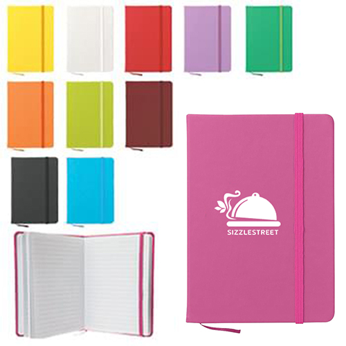 Handy Notebook with Bookmark and Strap