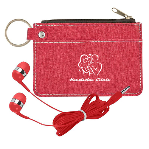 Wallet and Earbuds Gift Set