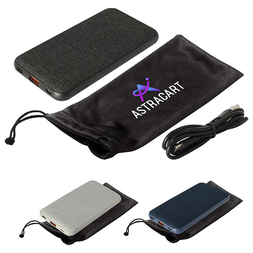 10000 MAH Wireless Charging Pad & Power Bank With Pouch