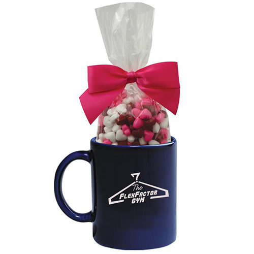 Ceramic Mug with Candy - Conversation Hearts