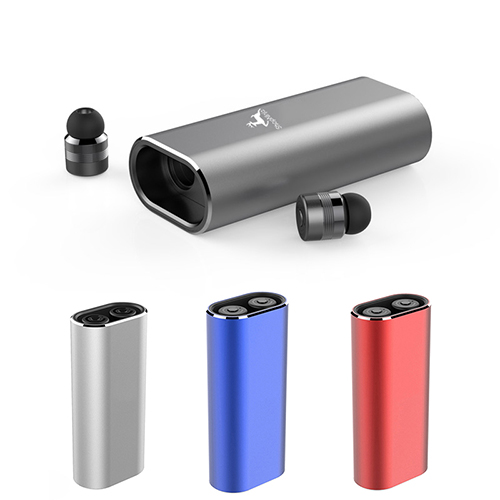 UL Classic Aluminum 2 in 1 Bluetooth Earbuds w/ Power Bank