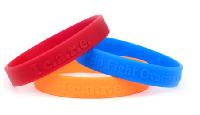 1/2" Embossed Silicone Wristband