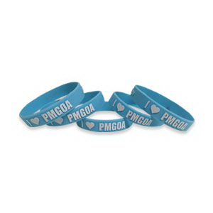 1/2" Embossed Printed Silicone Wristband